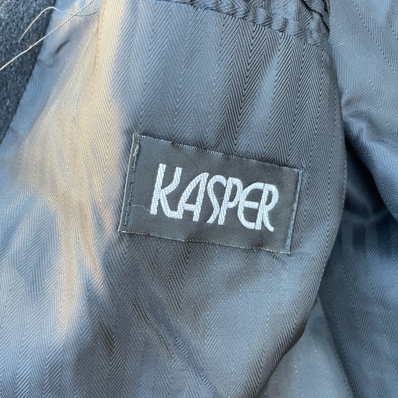 Vintage Kasper Cashmere blend long trench coat - Picture 6 of 9